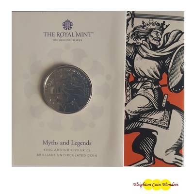 2023 BU £5 Coin Pack - Myths and Legends - King Arthur